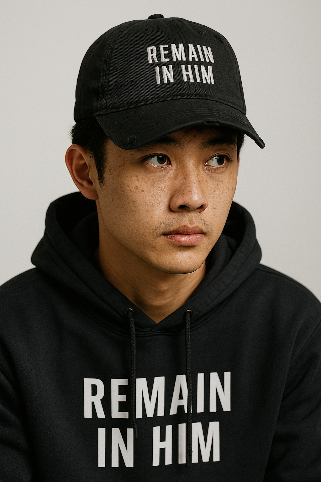 REMAIN IN HIM Distressed Dad Hat – Inspired by John 15:1–7