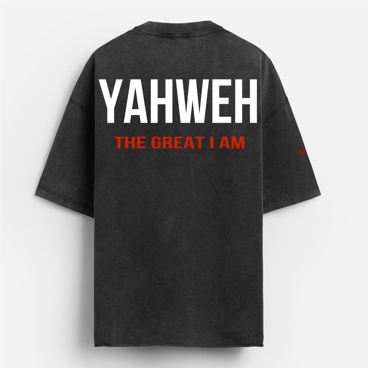 REMAIN IN HIM Vintage-Washed Oversized Tee