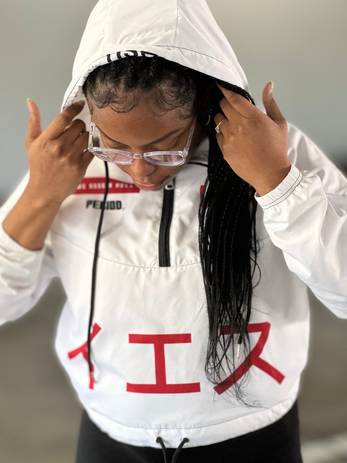 Robbin' Hell PERIOD! women's cropped windbreaker