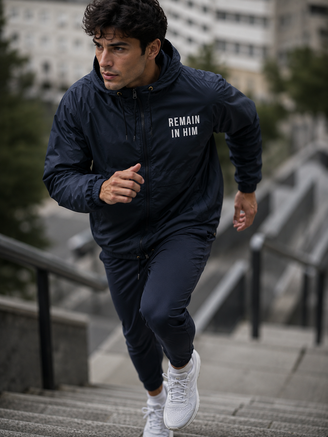 REMAIN IN HIM™ Christian Windbreaker