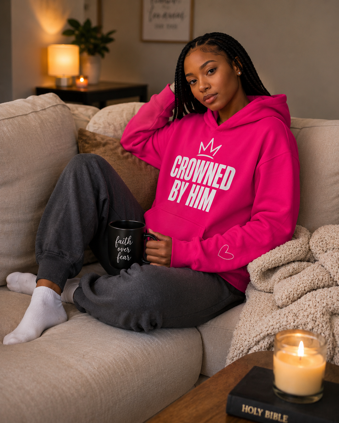 CROWNED BY HIM™ Women's Christian Hoodie