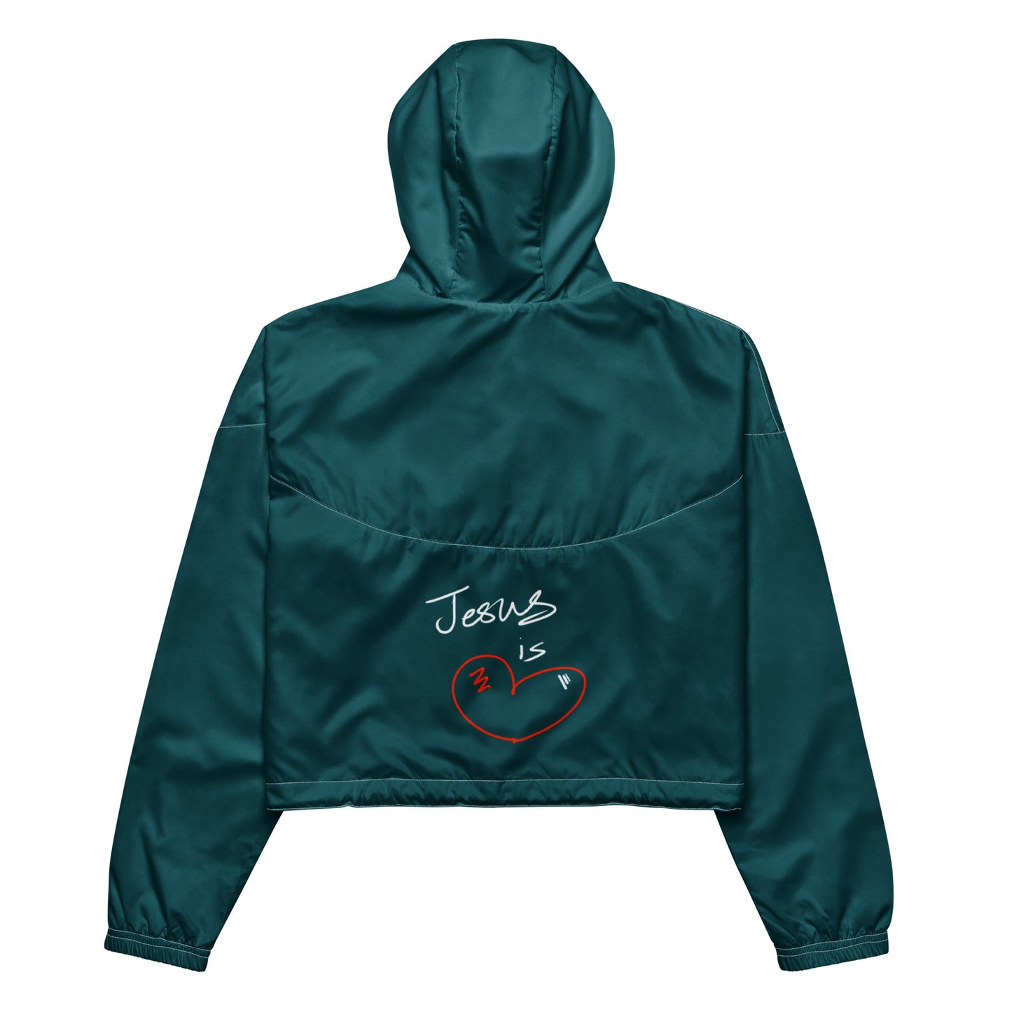 Jesus Is love Women's Crop Top  Windbreaker Hoodie