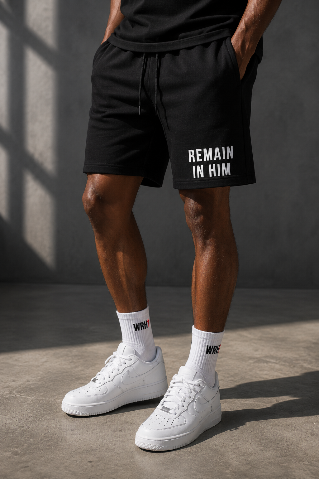 REMAIN IN HIM™ Christian Fleece Shorts