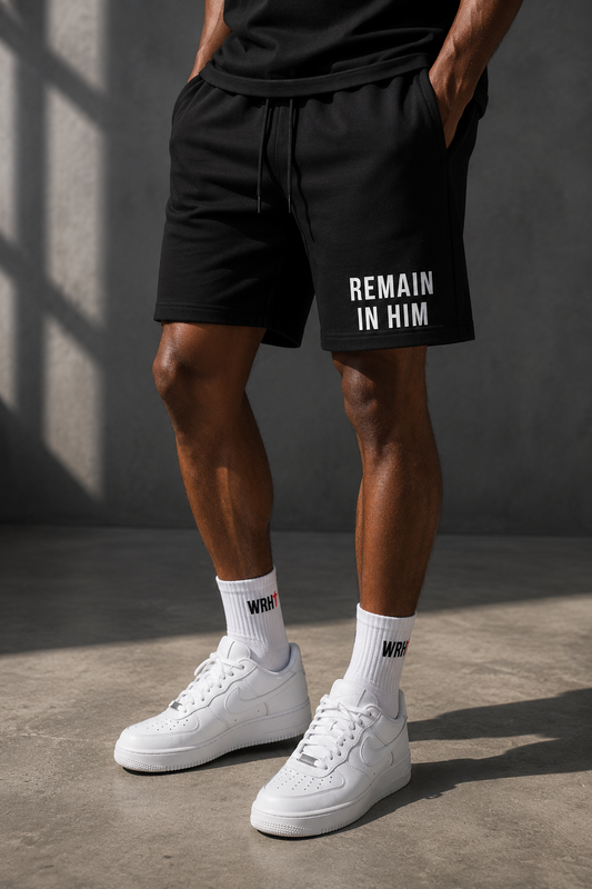 REMAIN IN HIM™ Christian Fleece Shorts