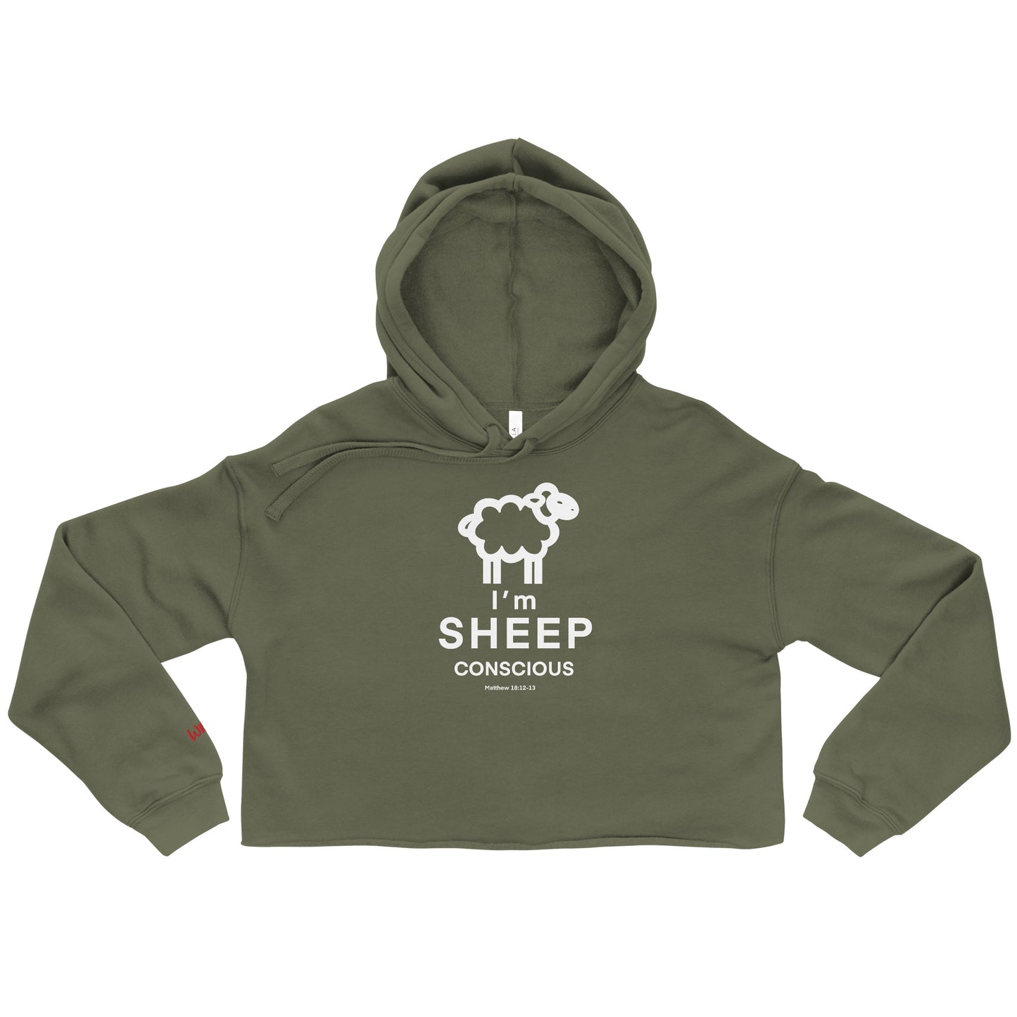 Sheep Conscious  Crop Hoodie